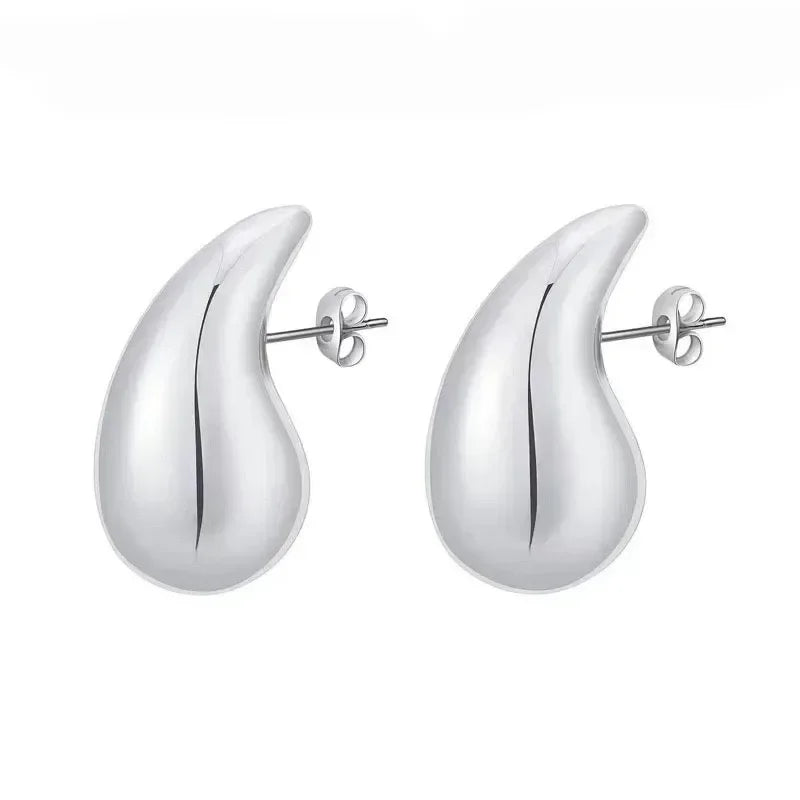 Chunky Dome Teardrop Earrings