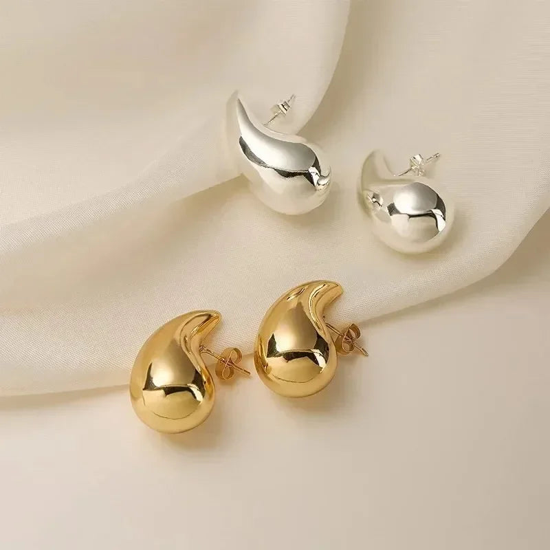 Chunky Dome Teardrop Earrings