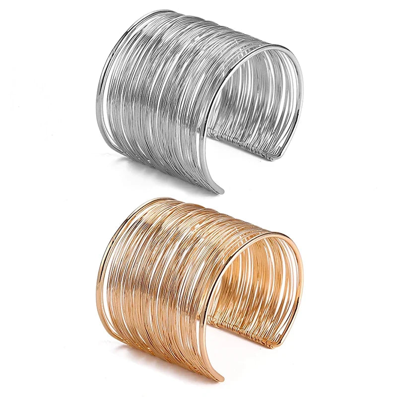 Layered Wire Cuff Bangle
