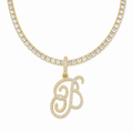 ÉCLAT INITIAL TENNIS NECLACE | GOLD - ÉCLAT MARBELLA