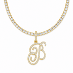 ÉCLAT INITIAL TENNIS NECLACE | GOLD - ÉCLAT MARBELLA
