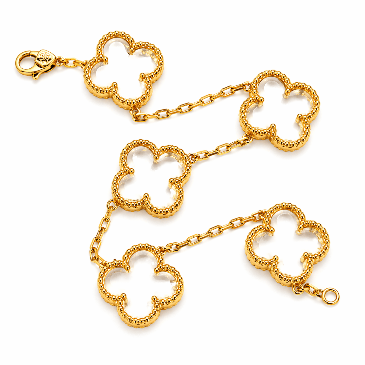 Five-Flower Crystal Bracelet - ÉCLAT MARBELLA
