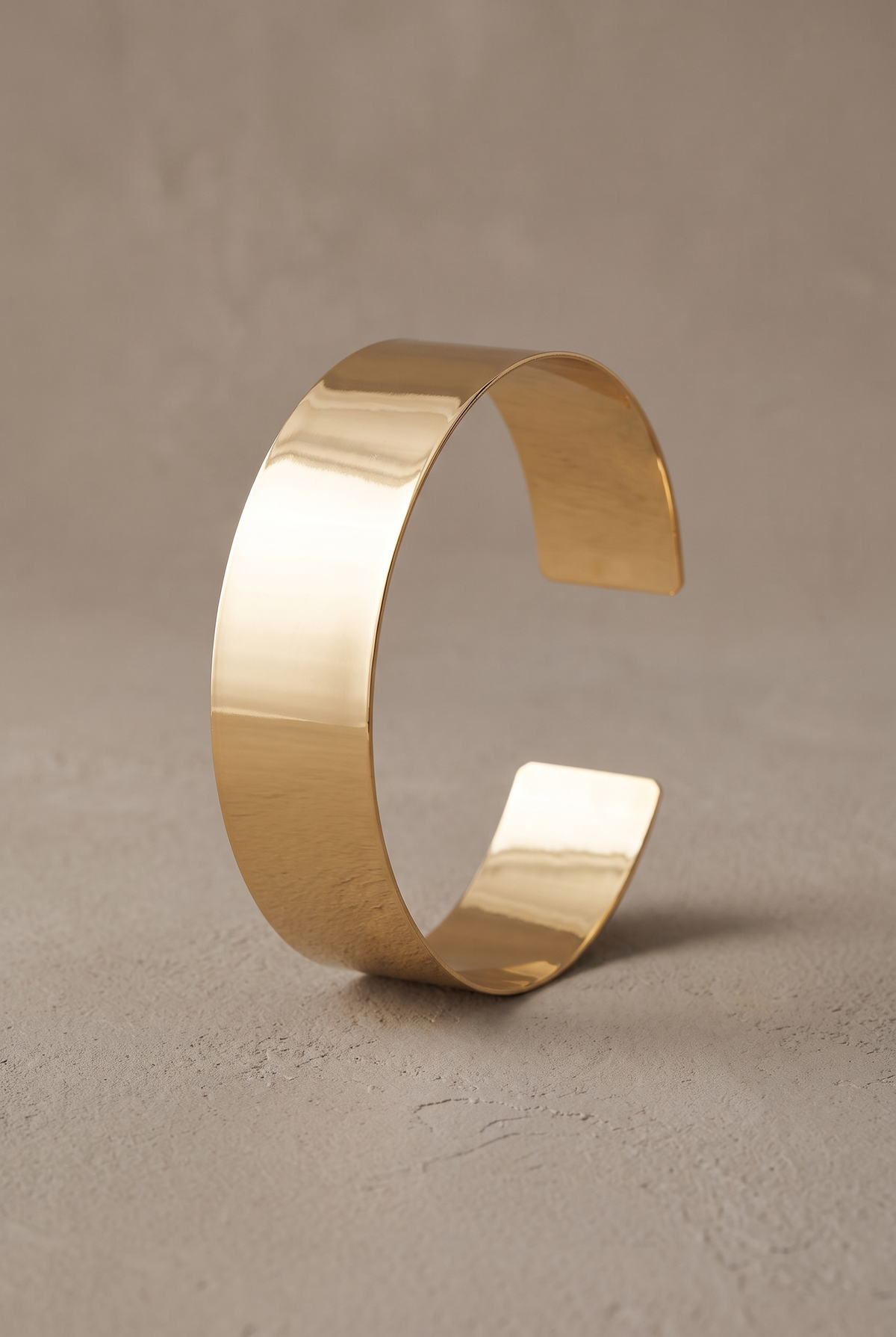 DropIQ plain polished torque collar in gold