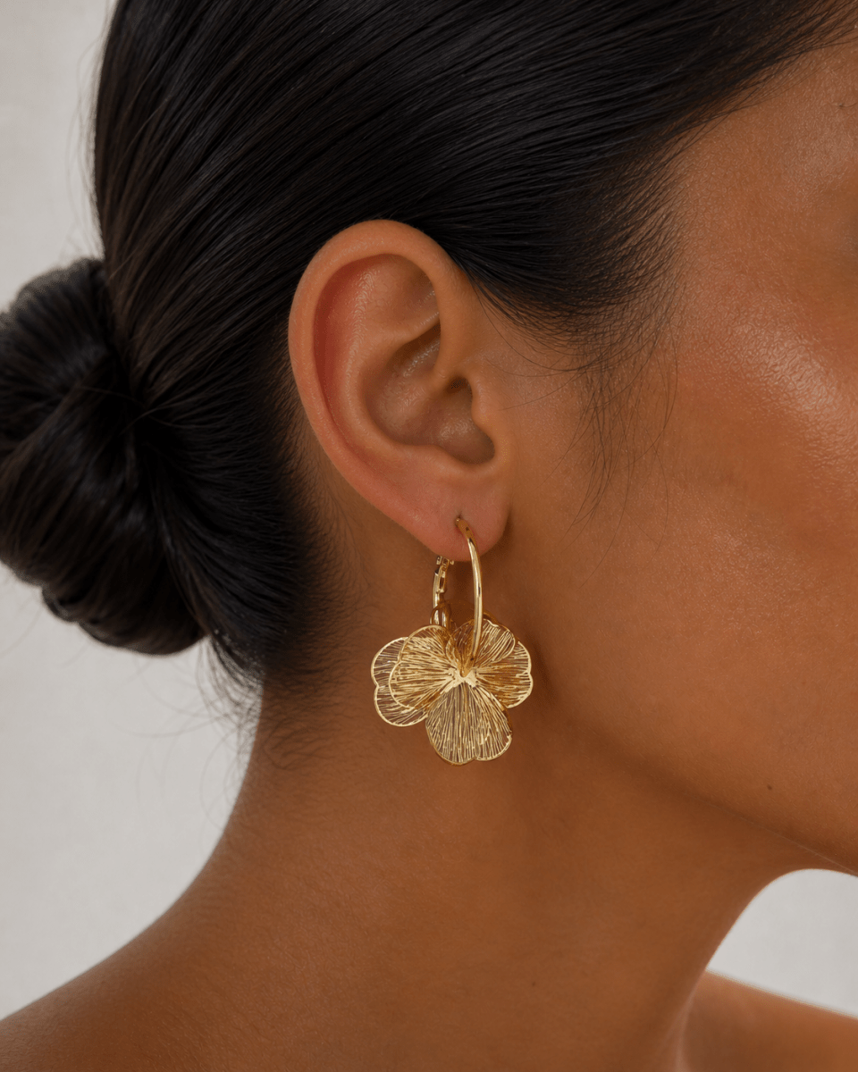 Petal d'Or Earrings - ÉCLAT MARBELLA